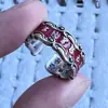 Anillo para Hombres Mayores Apertura Ajustable Estilo de Corte para Mujeres Diseño Retro de Nicho Marca de Moda Anillo de Estilo Frío Dedo Índice