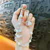 Corrente Avançada de Cristal Borboleta para Celular Estilo Ins Boutique Pulseira de Miçangas Artesanal Pingente Feminino Enfeites para Pendurar no Pulso