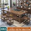 Nueva combinación de mesa y silla de té chinas, mesa de té de madera maciza para el hogar, mesa de oficina, una mesa, cinco sillas, mesa de té de kung fu, traje uno