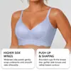 Sujetador push-up Zeriluna con dobladillo ondulado y cierre frontal, hipoalergénico, transpirable, cómodo, sin costuras, moderno, sexy, estilo francés