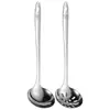 Cuchara para Hot Pot de Acero Inoxidable 304 con Punta de Cola, Cucharón de Sopa Suave, Cuchara de Sopa de Mango Largo, Cuchara para Gachas, Colador de Cocina para el Hogar