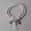 Pulsera Estilo Democracia con Plata de Xizang, Piedra Ojo de Gato, Gato de la Suerte, Candado de Longevidad, Pulsera Vintage, Joyería al por Mayor para Transmisiones en Vivo de Celebridades de Internet, Estilo Chino