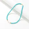 Collar Personalizado de Perlas de Agua Dulce Naturales para Mujer Diseño de Nicho Cadena para Clavícula Turquesa Bohemia Exquisito al por Mayor