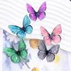 Acrílico Hecho a Mano Goteo de Aceite Brillo Polarizado Estéreo Tocado Cabello Mori Sueño Mariposa DIY Accesorios Venta al por Mayor