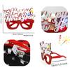 Gafas Luminosas de Dibujos Animados de Navidad Decoración Navideña Suministros para Fiesta Feliz Año Nuevo Letra Luz LED Marco de Gafas