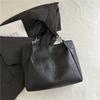 Bolsa de Ombro Simples Japonesa Bolsa Feminina 2025 Verão Nova Moda Costura Bolsa de Mão Bolsa Tote de Grande Capacidade Bolsa para Deslocamento