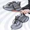 Silver Core Storm 2026 Verão Nova Cor Color-Block Cadarço Duplo Tênis Casual Feminino Sola Grossa Aumento de Altura Tênis Pai Sapatos Femininos