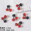 Lindo Colgante de Aleación Roja Serie Fruta Cereza Material para Joyería de Collar Pulsera Hecha a Mano DIY