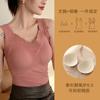 Chaleco térmico sexy con cuello en V y costuras de encaje para mujer, posavasos de paclitaxel sin aro de acero, ropa interior térmica cómoda y ajustada para mujer.