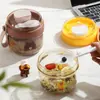 Copo de Café da Manhã Portátil Estudante Peça Única Dropshipping, Copo de Salada de Frutas com Aparência Elegante, Copo de Leite Selado à Prova de Vazamento com Tampa e Colher