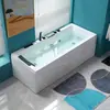 Bañera Acrílica para Hogar al por Mayor para Apartamentos Pequeños, Bañera Inteligente de Temperatura Constante con Masaje de Jets y Diseño de Doble Falda, 1.3-1.8 Metros