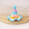 Chapéu de Aniversário Doce de Princesa Headwear Totalmente Feito à Mão Crochê Chapéu Alto de Lã Presilha de Cabelo Grampo de Cabelo de Crochê Presilha BB Fábrica Direta