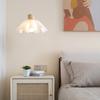 Lámpara de Comedor Nórdica Arte en Madera Tres Cabezales Lámpara de Mesa de Comedor Bar Estilo Simple Moderno Japonés Estilo Tranquilo Dormitorio Mesita de Noche Lámpara de Araña Pequeña