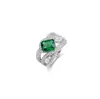 Anillo de Moda Tendencia Diseño de Nicho Piedra Preciosa Colorida para Mujer Popular Transfronterizo Anillo de Circonita de Cristal
