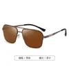 Nuevas Gafas de Sol Ultraligeras Acero Inoxidable Doble Puente Sin Tornillos Hombres Gafas de Sol Avanzadas Gafas de Sol