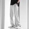 Calças de seda fina de gelo de verão masculinas soltas plus size Dape ar condicionado calças esportivas casuais calças largas da moda para cabelo