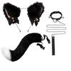 Cosplay Orejas de Gato Aro para el Cabello Accesorios de Cola de Gato Hechos a Mano Lindo Gato Madre Animal Oreja Accesorios para el Cabello Accesorios de Cola de Animal Traje