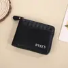 Cartera Nueva para Hombre Transfronteriza Cartera Corta con Múltiples Ranuras para Tarjetas Billetera para Monedas de Moda Cartera Casual Cartera con Cremallera Empalmada