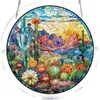 Enfeites de Pendurar na Janela Vista do Rio do Jardim Colorido Novo Captador de Luz Janela Amazon Puzzle Decorações de Acrílico Luz da Lua