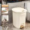 Lixeira com Tampa, à Prova de Odores, com Pedal de Pé, para Sala de Estar, Design Simples, Grande Capacidade, Cesto de Papel, Operada com o Pé para Banheiro