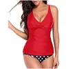 Amazon Maiô Explosivo de Duas Peças Feminino Top Regata para Barriga com Calcinha de Bikini Sexy