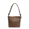 Bolso de hombro de alta gama para mujer, bolso de hombro de moda 2024, bolso de trabajo de cuero suave, bolso de cubo de gran capacidad