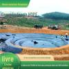 Geomembrana lisa de HDPE impermeável coberta por cinzas volantes, 1,5 mm, membrana de polietileno para resíduos perigosos, geomembrana padrão de construção urbana.