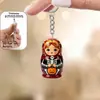 Llavero Muñeca Rusa Matrioska Acrílico Colgante para Teléfono Bolsa Llaves Regalo Recuerdo Turístico Ruso Colgante
