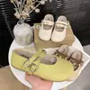 Mules cerrados estilo Birkenstock de lino tejido para mujer, para uso exterior en otoño, nuevo modelo 2026, con aumento interno de altura y suela gruesa, sandalias Mary Jane