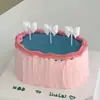 Vela de arco deusa fada linda decoração de bolo plug-in rosa branco laço vela de aniversário