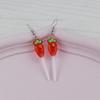 Aretes de paleta de macarrón AliExpress transfronterizo rosa verde forma de corazón gancho para la oreja pin para la oreja Amazon venta caliente