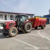 Espalhador de Esterco, Carrinho de Fertilizante Pequeno de Quatro Rodas com Caminhão Lançador de Esterco de Vaca e Ovelha, Caminhão Espalhador de Fertilizante Orgânico de Disco Duplo