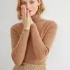 Novedades transfronterizas de otoño e invierno: suéter de cuello alto ajustado para mujer, elegante capa base de manga larga y top de punto ajustado