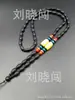 Collar de cuerda para cuentas redondas esmeriladas, cuentas de arroz de obsidiana sintética, cuerda con colgante, cuerda con colgante de jade, cuerda de jade, venta al por mayor