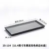 Plato Rectangular Serie Roca Gris-Negro para Restaurantes de Barbacoa, Vajilla de Melamina, Plato Caliente para Buffet Comercial, Plato para Guarnición