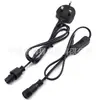 Cable de alimentación estándar británico con enchufe de tres clavijas y conector impermeable, 0,75 mm², enchufe con interruptor UK 314
