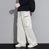 NASA SOBRE Pantalones de trabajo estilo americano para hombre, nuevo modelo otoño 2026, repelentes al agua, corte holgado, pierna ancha, corte recto, pantalones casuales
