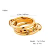 Conjunto de Anillos de Trébol de Cuatro Hojas Simple Minimalista de Moda Nueva de Verano Acero Inoxidable Chapado en Oro de 18 Quilates con un Toque de Alta Gama