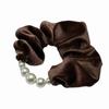 Estilo Coreano Cabeça de Bola Veludo Contas Anel de Cabelo Feminino Retrô Filha Estilo Dourado Rabo de Cavalo Baixo Amarrar Cabelo Corda de Cabelo Elegante Acessório de Cabeça