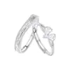Anillo de Pareja para Hombres y Mujeres un Par de Anillos de Amor Simples de Alta Gama Anillo de Diamante de Moda Todo Terreno