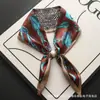 Nuevo pañuelo de seda largo pequeño vintage con hebilla de perla magnética para mujer, elegante y con estilo, bufanda de cuello con lazo, moderna y versátil