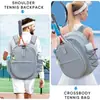 Mochila Deportiva Personalizada con 2 Raquetas, Bolsa Impermeable para Bádminton, Tenis, Pickleball, Mochila Cruzada Deportiva