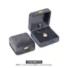 Caja de Joyería con Esquinas Redondeadas y Hebilla Dorada, Delicada Caja de Terciopelo para Anillos, Caja para Collares, Caja para Pulseras, Caja de Regalo de Embalaje para Joyería de Hierro