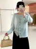 Cardigã de tricô básico liso para mulheres plus size, estilo outono 2026, para mulheres plus size, gola redonda, corte solto, jaqueta afunilada 25196