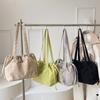Bolso de Hombro Grande de Color Sólido Multiusos Apto para la Piel Mamá Viajero Mochila para Mujer Bolso para Mujer Terciopelo con Cordón Bajo el Brazo
