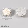 Botão de Pérola e Strass Camélia Estilo Pequena Fragrância Metal Botão de Alto Padrão Fivela Decorativa para Saia Feminina Casaco Cardigan