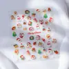 Pegatinas para Uñas de Atmósfera Navideña Color Crema Vintage Ts-3865 Infantil Dopamina Dibujos Animados Serie Navideña
