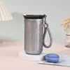 Caneca Térmica de Titânio com Design de Flor de Gelo, Dupla Camada a Vácuo, Octogonal, com Corda, Luxo Leve, Presente de Negócios, Copo de Água
