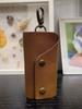 Bolsa Sencilla de Piel Suave para Llaves de Hombre, Portallaves de Puerta Vintage de Latón para Mujer, Piel de Vaca de Primera Capa, Colgante para Cinturón, Multicolor Hecho a Mano