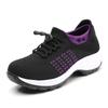 Nuevos zapatos transpirables de tejido elástico de talla grande transfronterizo, calcetines ligeros de moda a la moda, zapatos deportivos para mujer
